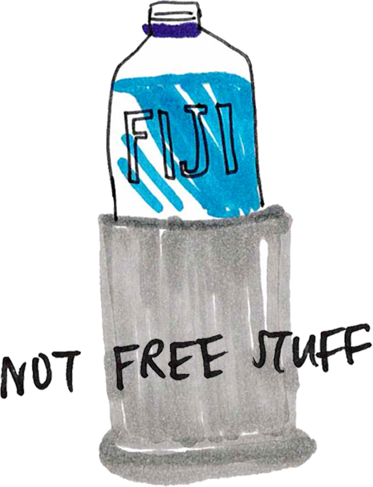 Fiji Water Bottle Illustration PNG image