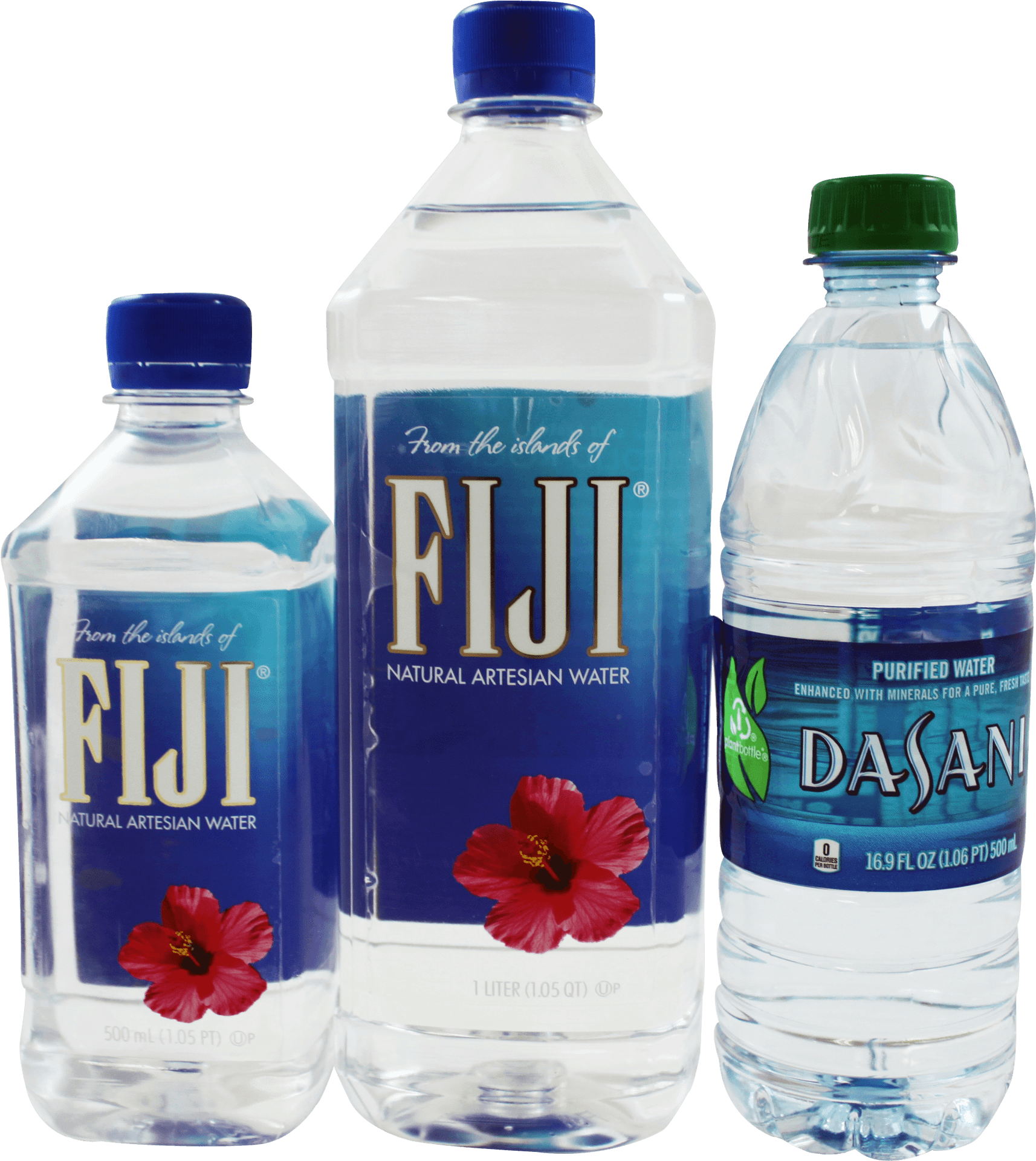 Fiji Water Bottles Variety PNG image