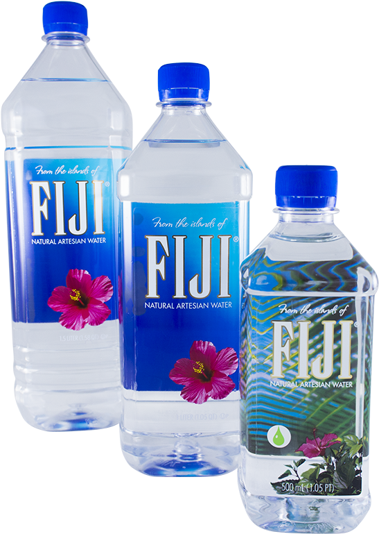 Fiji Water Bottles Variety PNG image