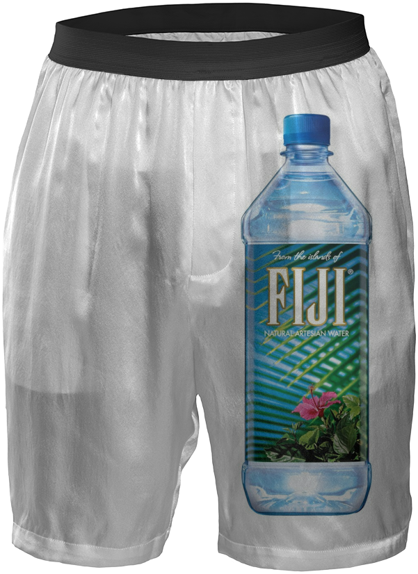 Fiji Water Branded Shorts PNG image