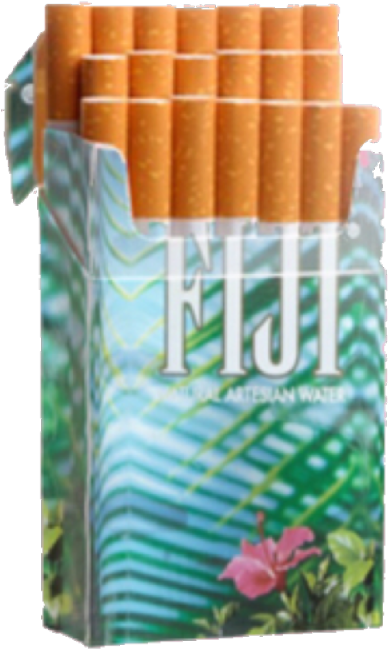 Fiji Water Pack Cigarettes PNG image