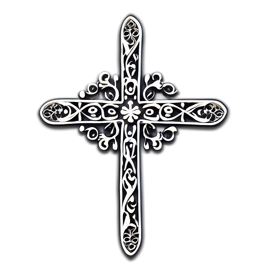 Filigree Cross Symbol Png 06212024 PNG image