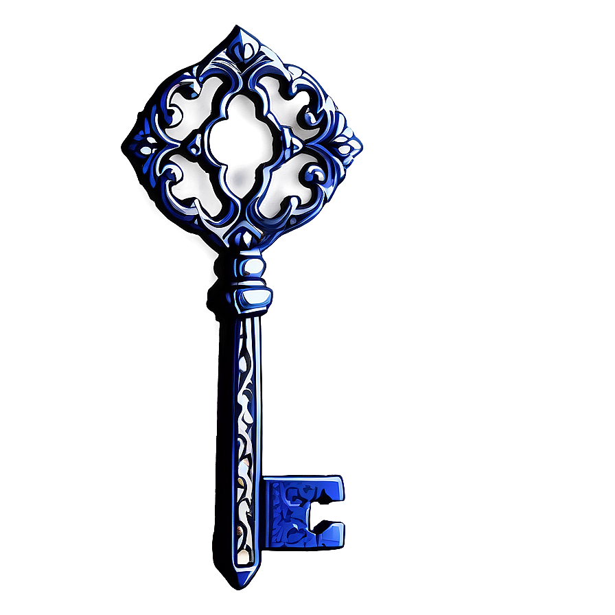 Filigree Key Outline Png 06212024 PNG image