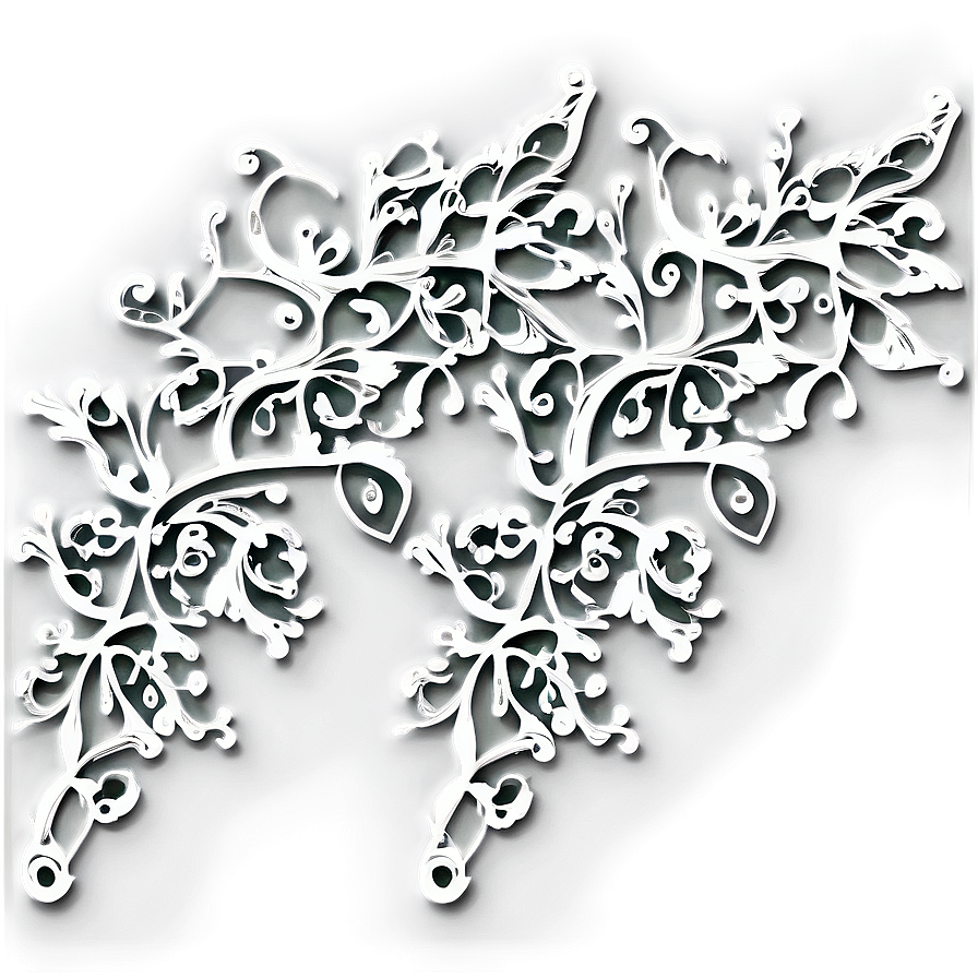 Filigree Leaf Pattern Png 06212024 PNG image