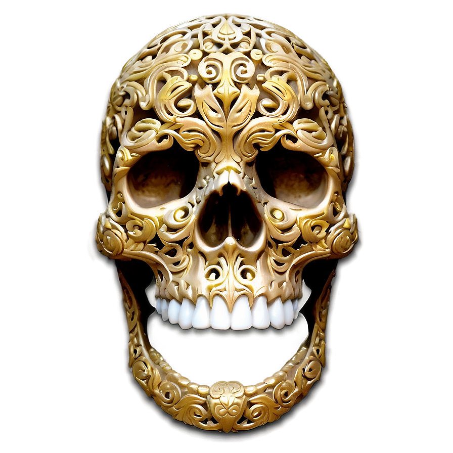 Filigree Skull Graphic Png 34 PNG image