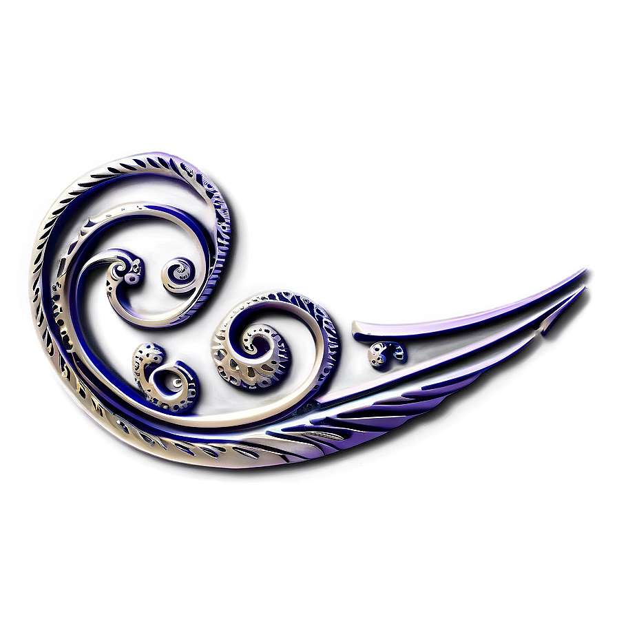 Filigree Swirl Accent Png Htf60 PNG image