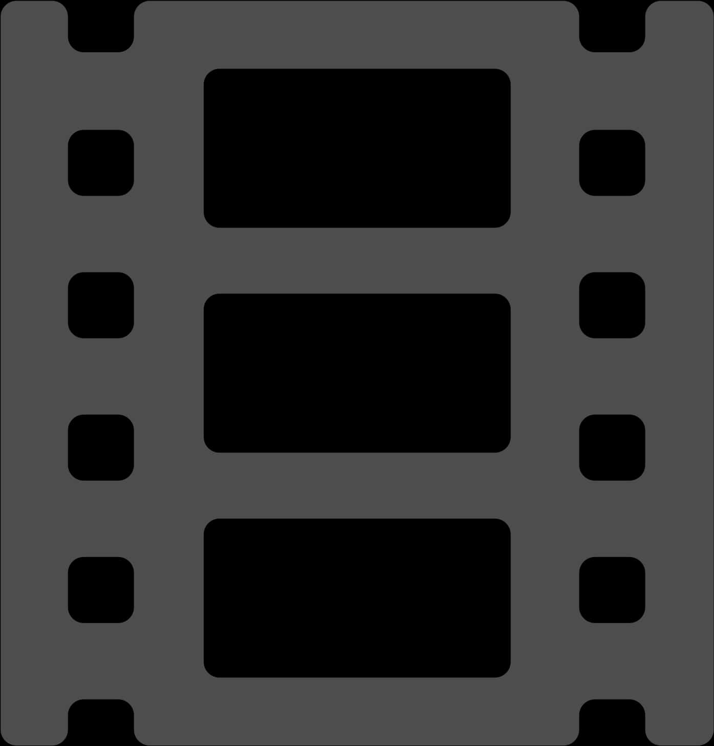 Film Reel Icon Black PNG image
