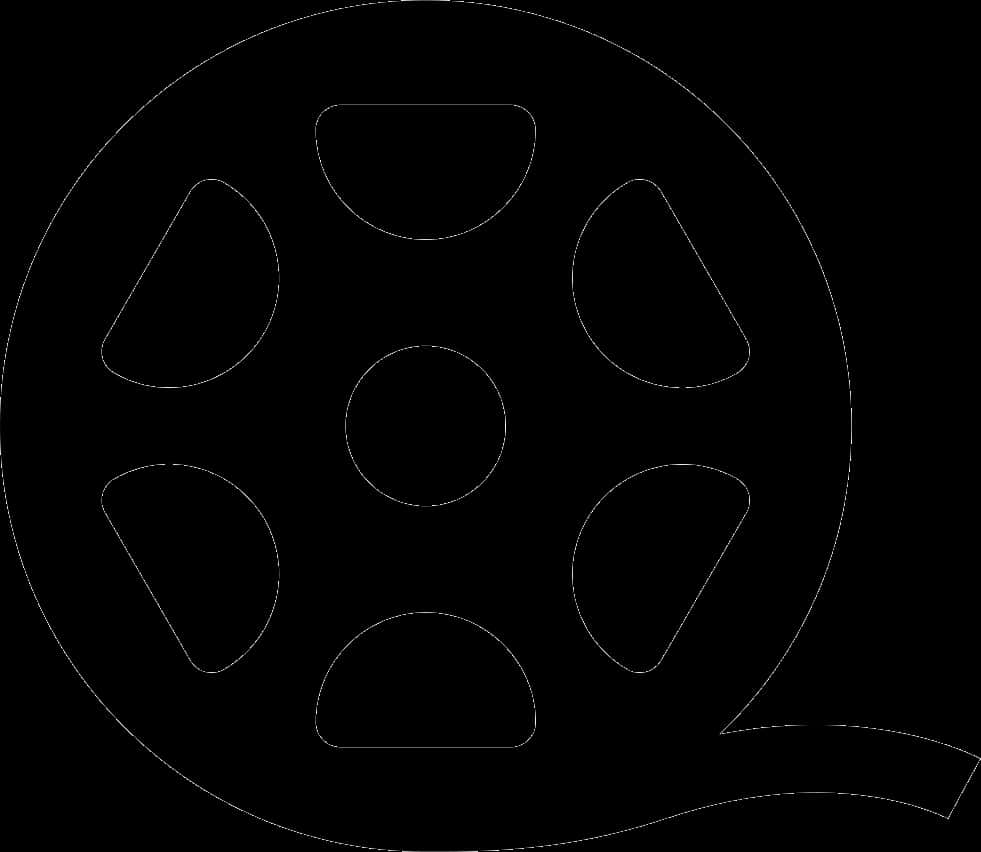 Film Reel Icon Outline PNG image