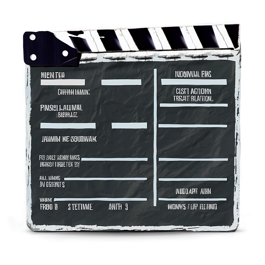 Film Slate For Directors Png Ssn PNG image