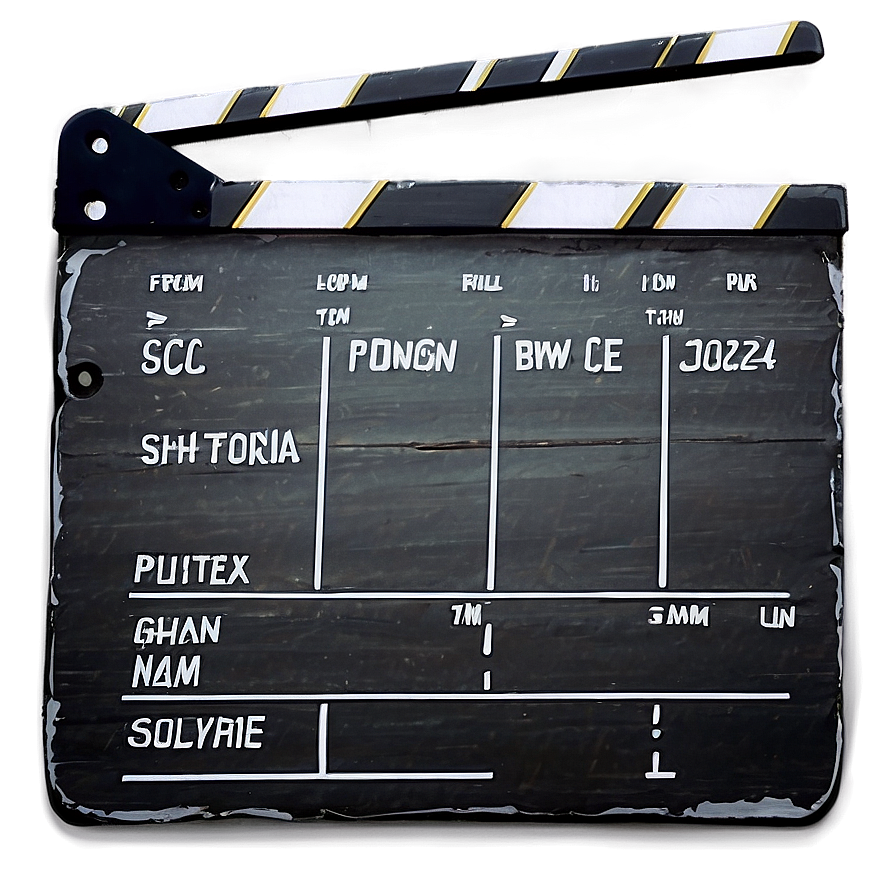 Film Slate For Videography Png Wte44 PNG image