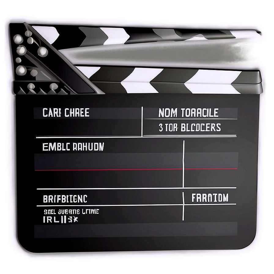 Film Slate With Magnetic Clapper Png 49 PNG image