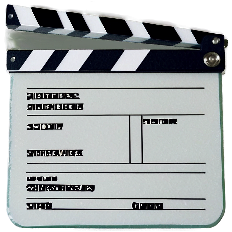 Film Slate With Magnetic Clapper Png Bqh PNG image