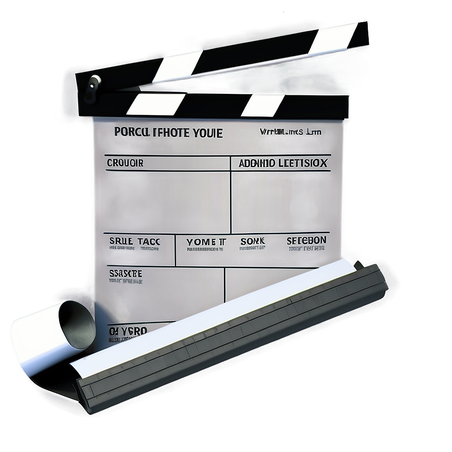 Film Slate With Roll And Scene Png Fnn13 PNG image