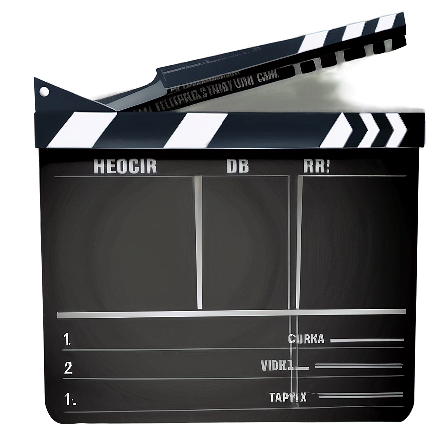 Film Slate With Script Png 06262024 PNG image