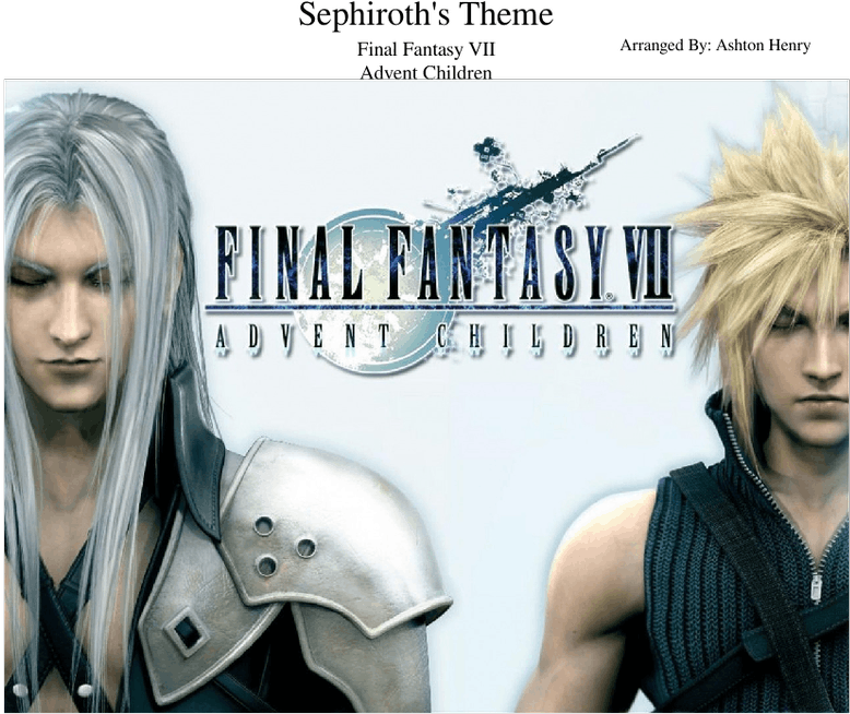 Final Fantasy V I I Advent Children Sephirothand Cloud PNG image