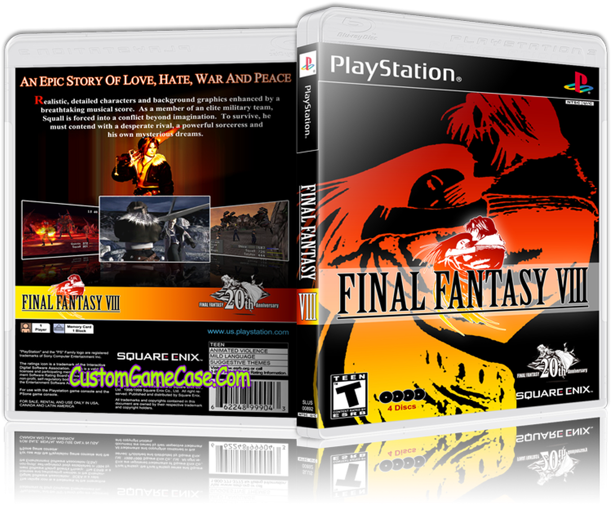 Final Fantasy V I I I Play Station Case PNG image