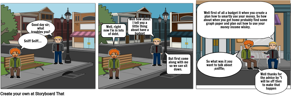 Financial Advice Comic Strip PNG image