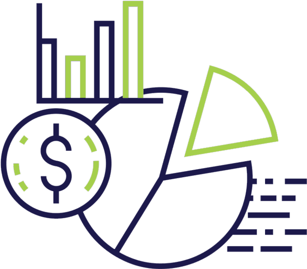 Financial Analysis Graphsand Pie Chart PNG image