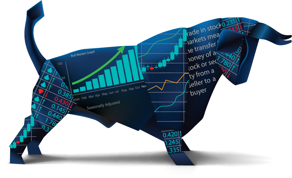 Financial Bull Market Concept PNG image