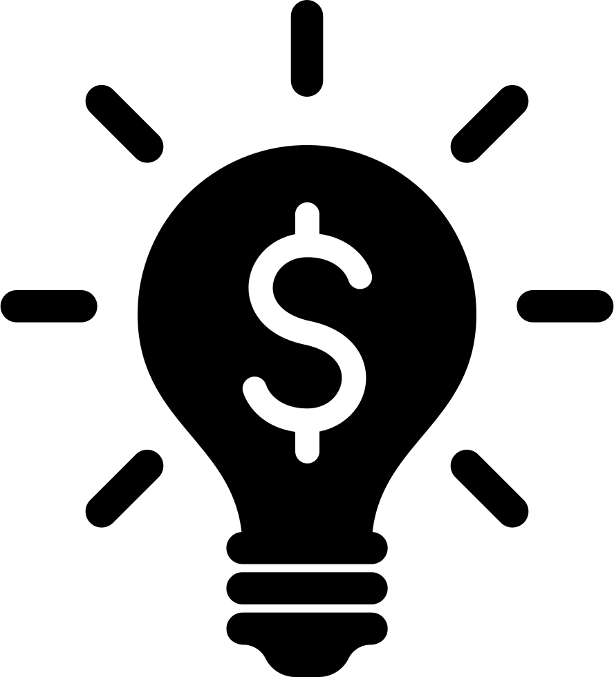 Financial Idea Lightbulb Concept PNG image