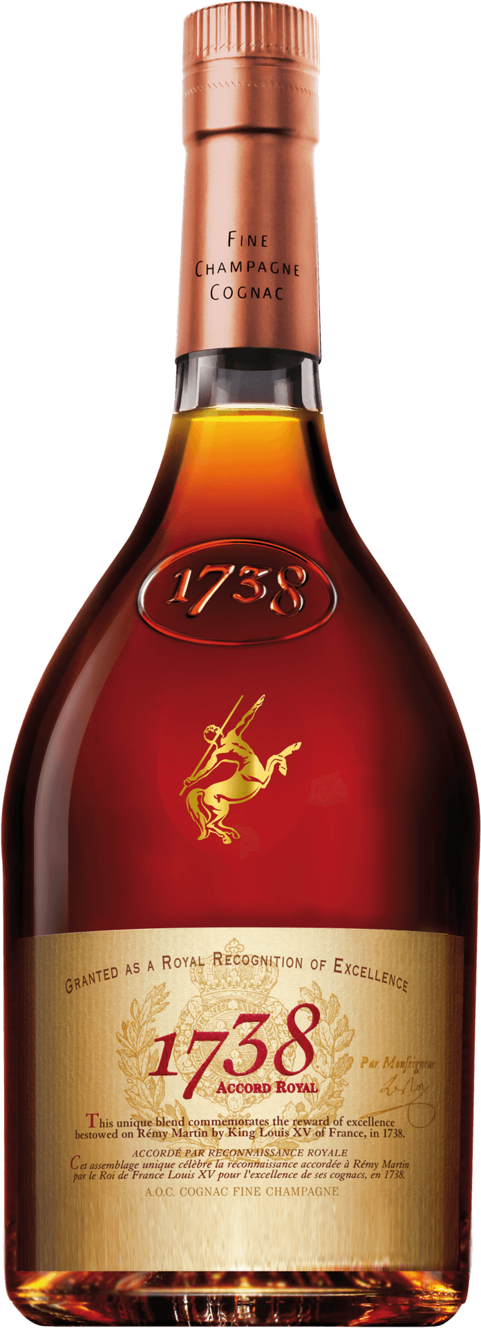 Fine Champagne Cognac Bottle1738 PNG image