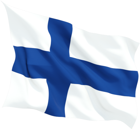 Finland National Flag Waving PNG image