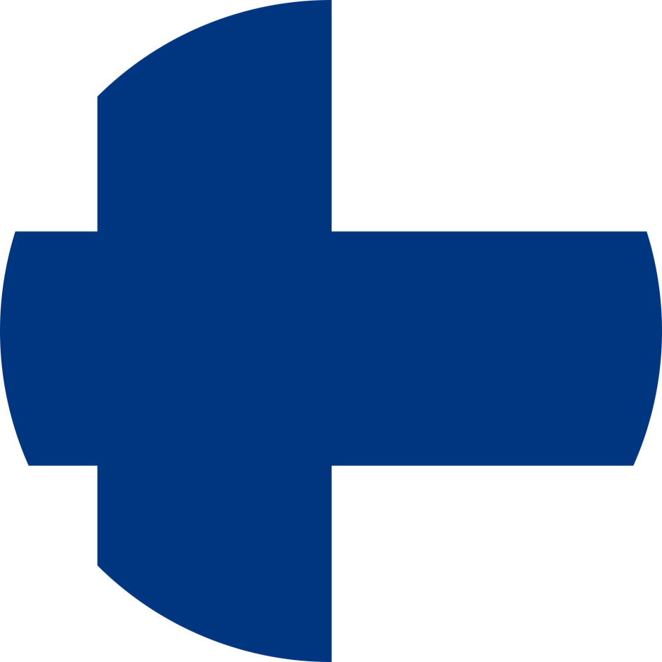 Finnish Flag Symbol Blue Cross White Background PNG image