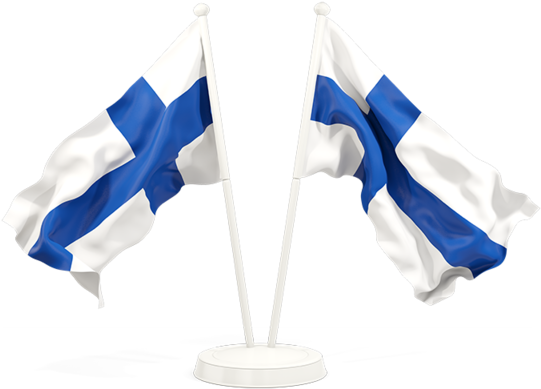 Finnish Flags Waving PNG image