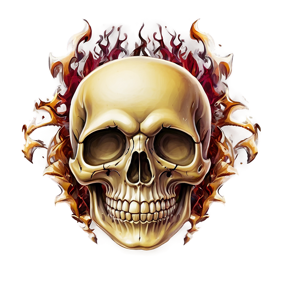 Fire Blaze Skull Art Png Ndr80 PNG image