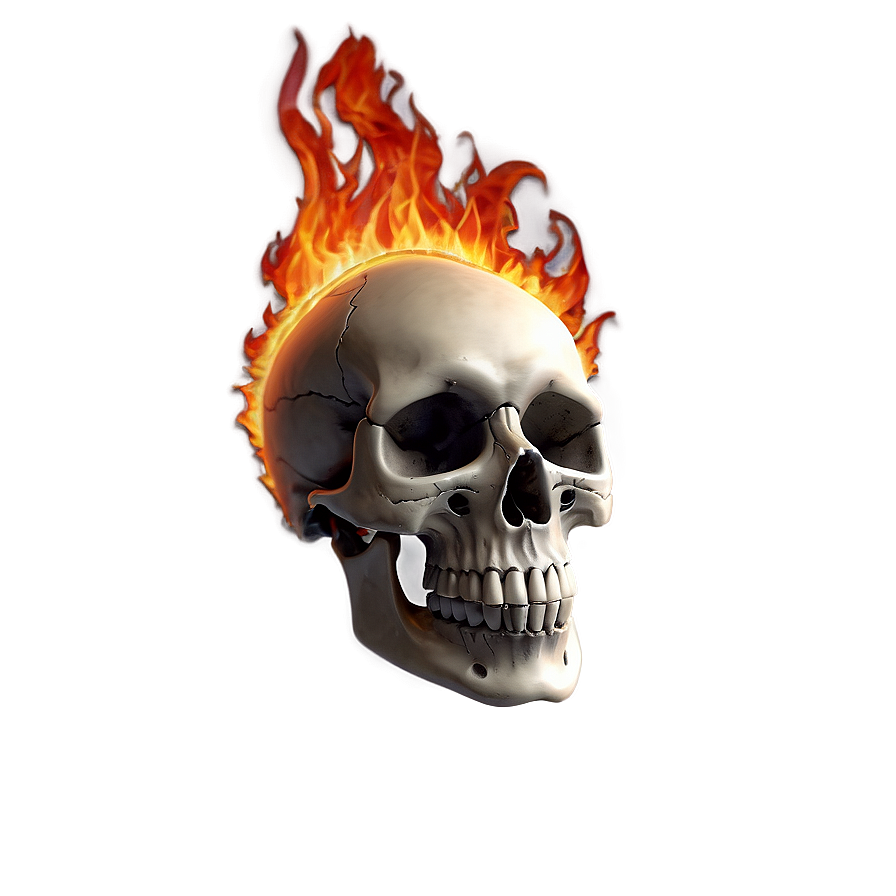 Fire Blaze Skull Art Png Yqp PNG image