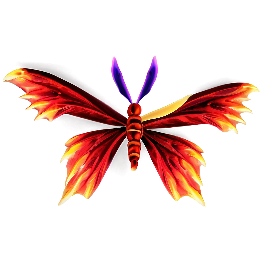 Fire Butterfly Flames Png 04292024 PNG image