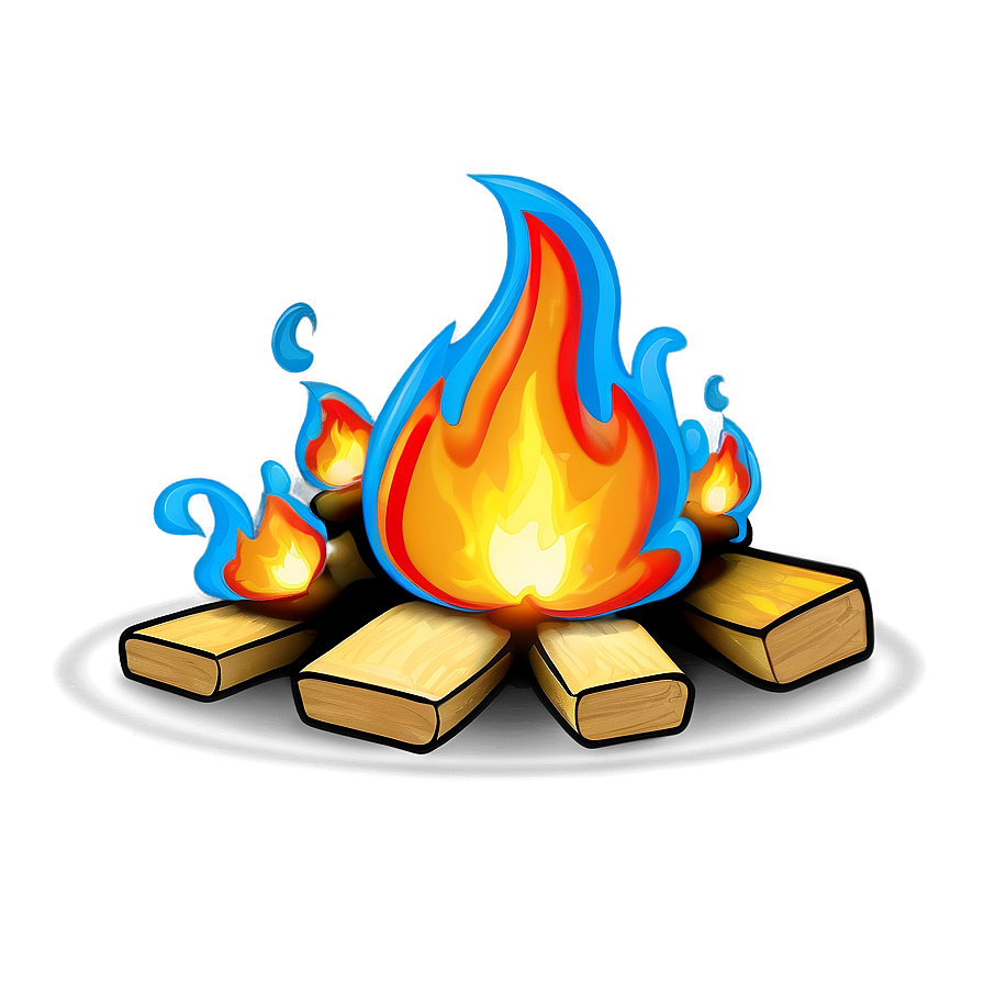 Fire Cartoon Illustration Png 06262024 PNG image