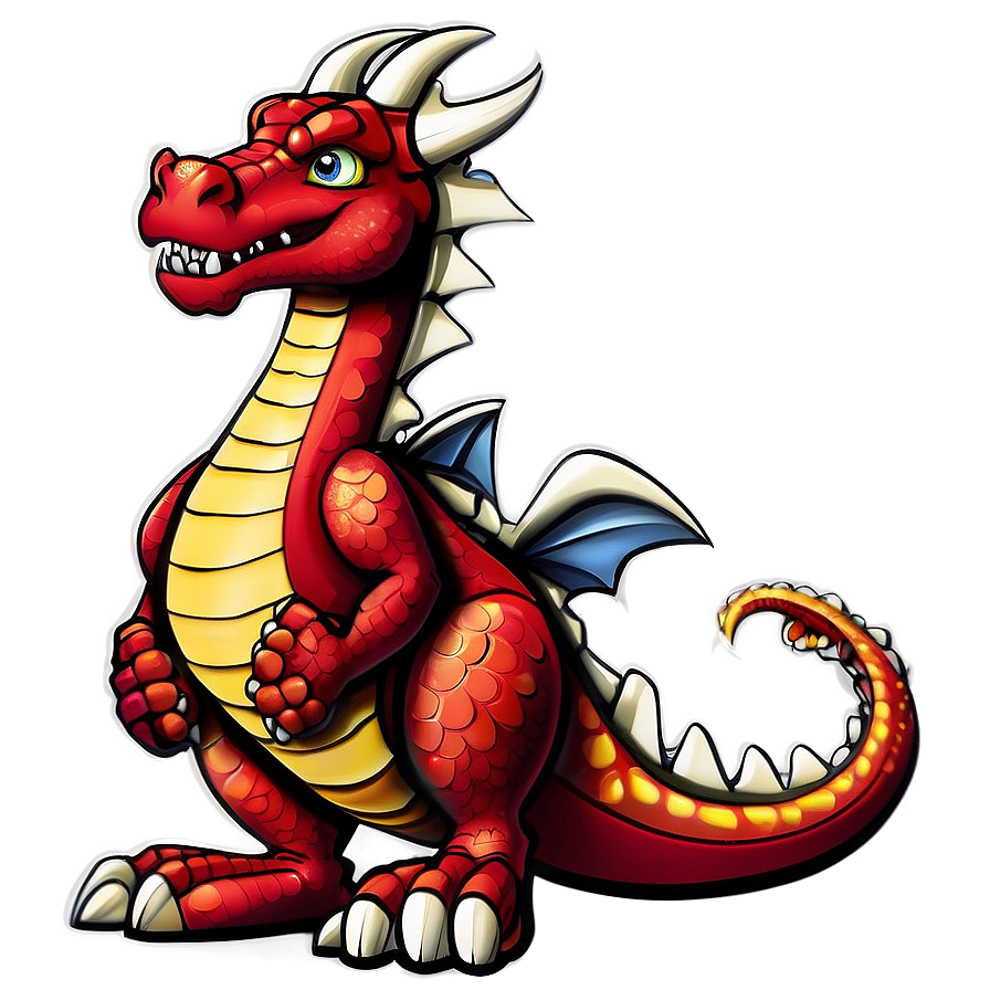 Fire Dragon Cartoon Png 06212024 PNG image