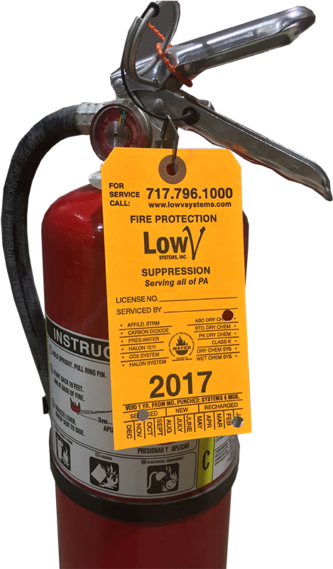 Fire Extinguisher Inspection Tag2017 PNG image