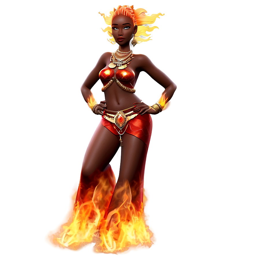 Fire Spirit Goddess Png 06252024 PNG image