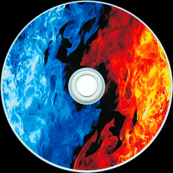 Fireand Ice C D Design PNG image