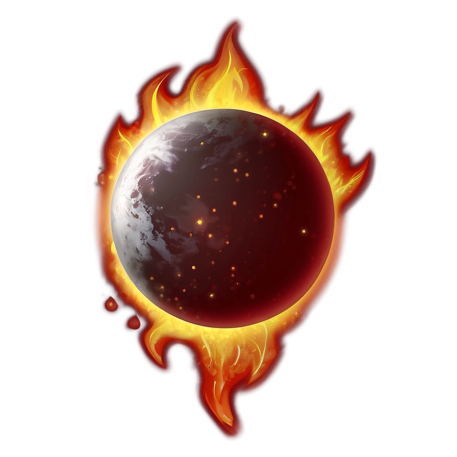 Fireball Emoji Art Png 05042024 PNG image