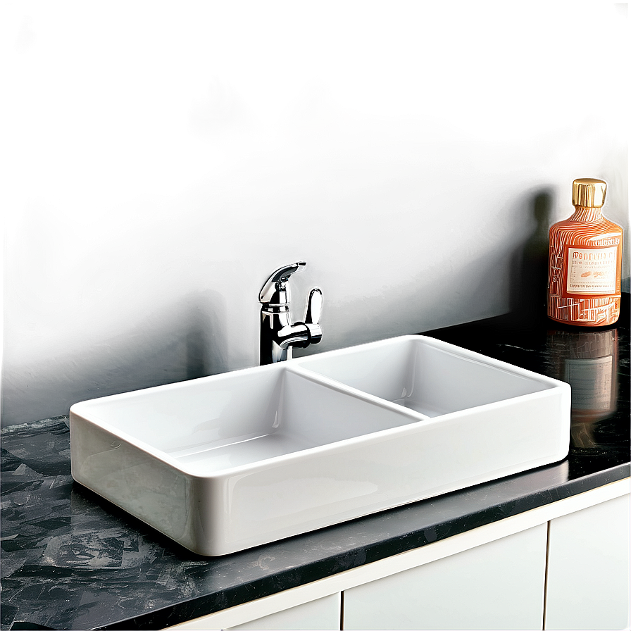 Fireclay Kitchen Sink Png 06122024 PNG image