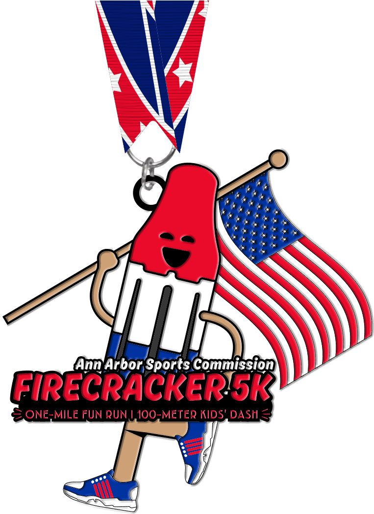 Firecracker5 K Medal Illustration PNG image