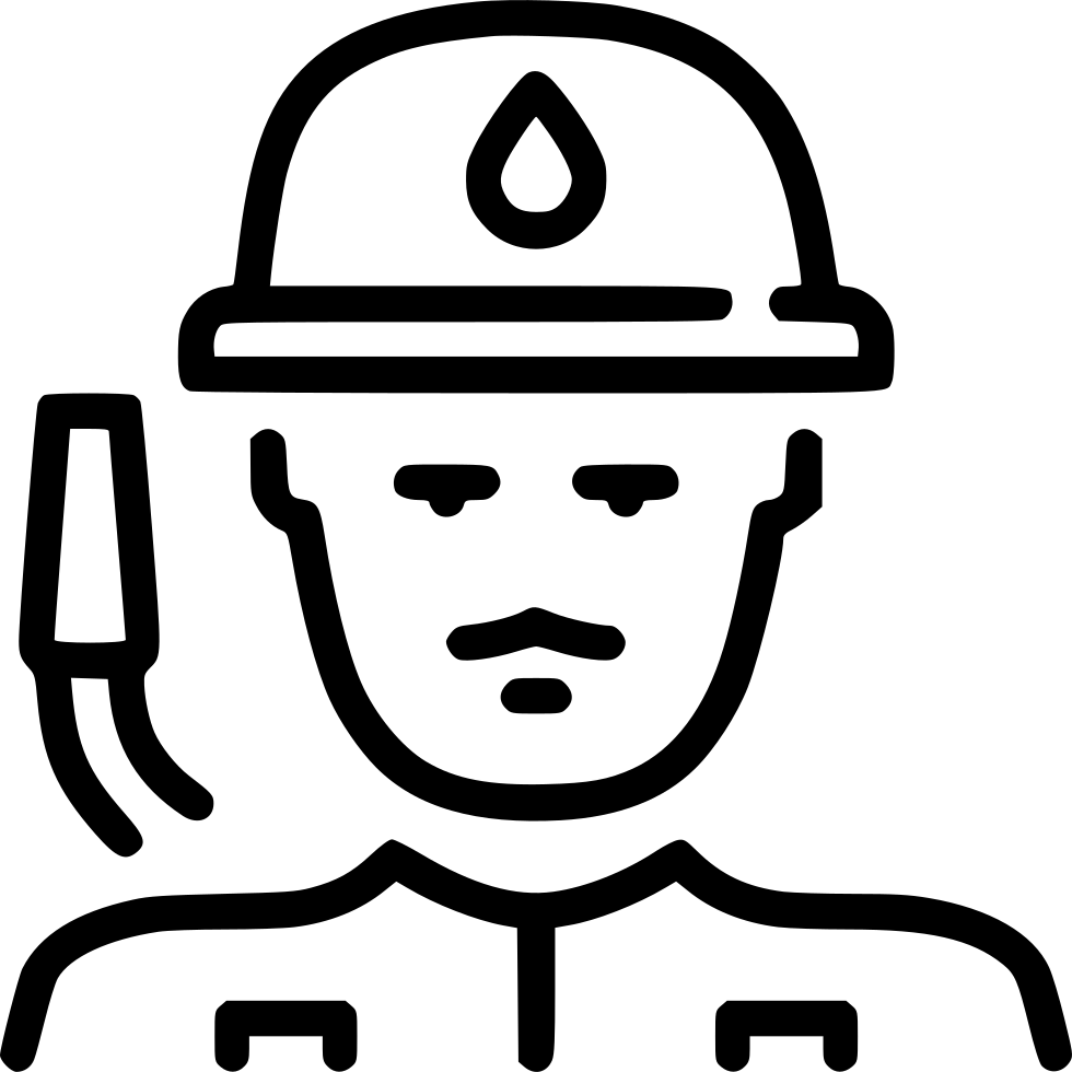 Firefighter Icon Outline PNG image