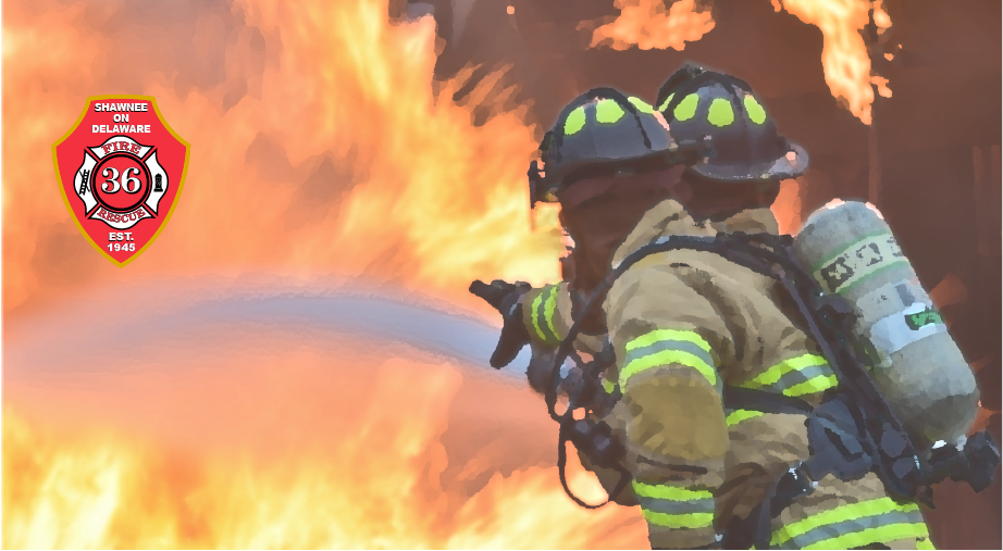 Firefighterin Action Extinguishing Blaze PNG image