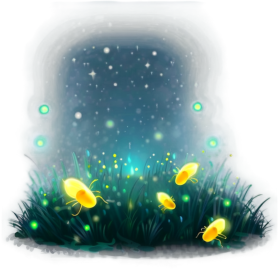 Fireflies In Night Sky Png Uyu6 PNG image