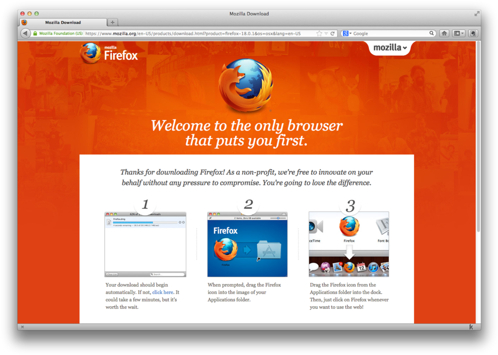 Firefox Download Thank You Page PNG image