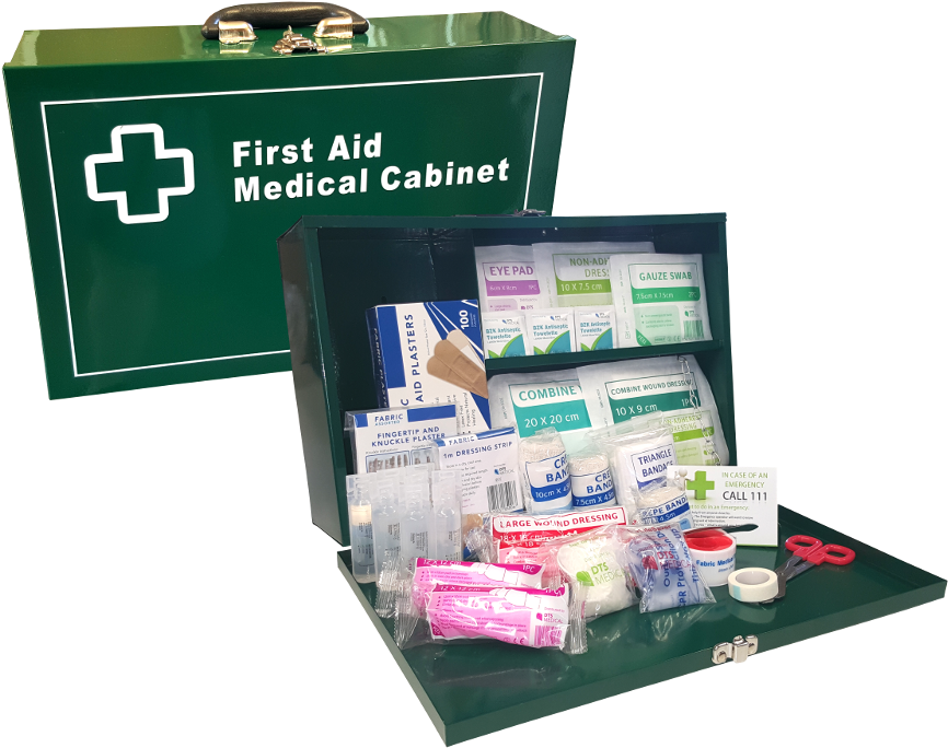 First Aid Medical Cabinet Contents PNG image