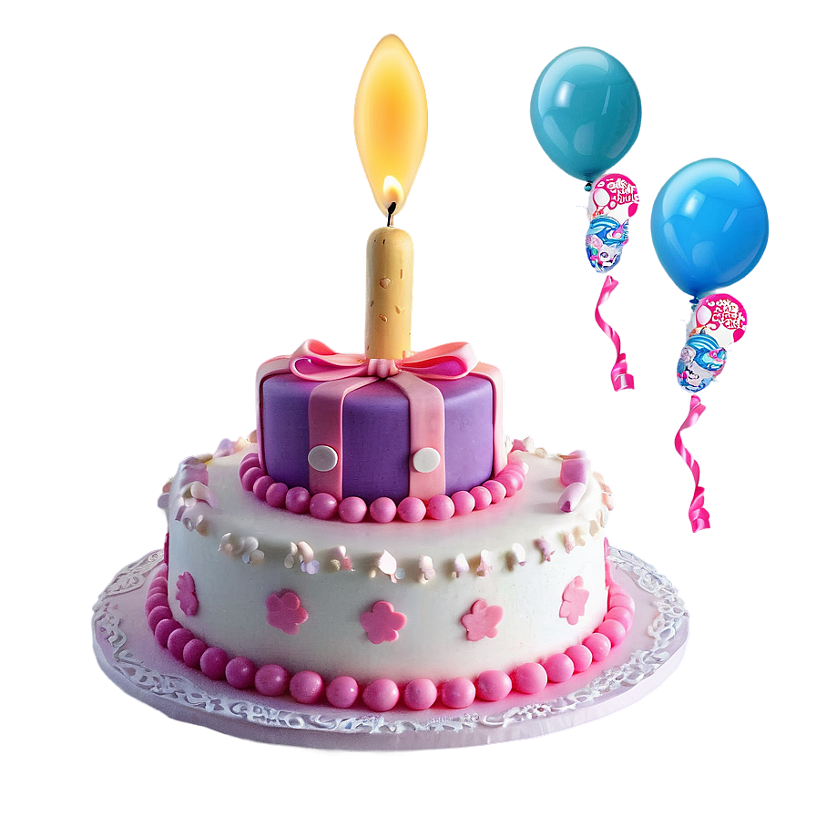First Birthday Cake Png 05042024 PNG image