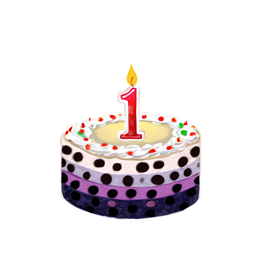 First Birthday Cake Png 05042024 PNG image