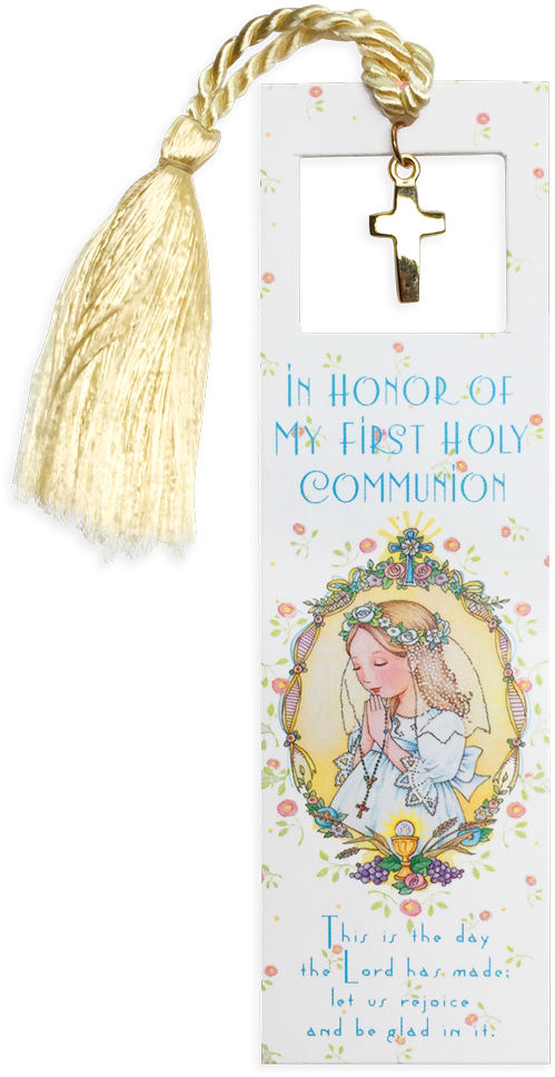 First Communion Bookmarkwith Tassel PNG image