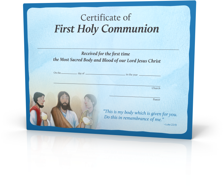 First Holy Communion Certificate PNG image