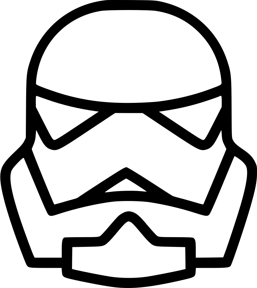 First Order Stormtrooper Helmet Outline PNG image