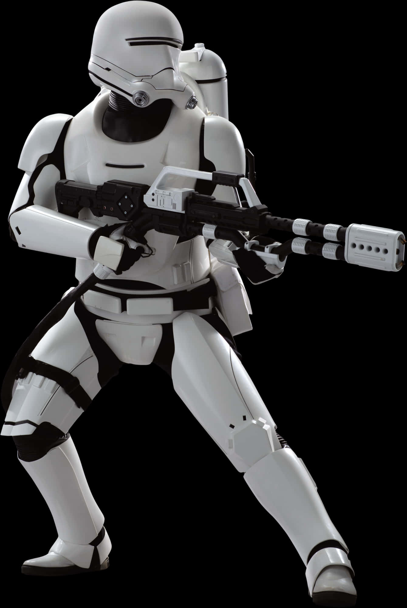 First Order Stormtrooper Ready Position PNG image